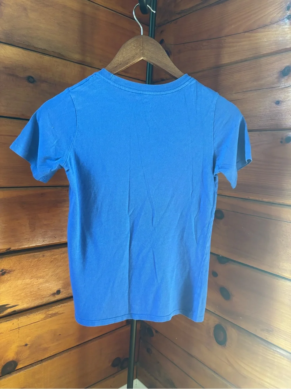 Nike Youth Medium Blue Geometric Football Graphic T Shirt Athletic Cotton Tee
